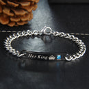 Titanium Steel Couple Love Chain Valentine's Day Bracelet Gift for Men Women