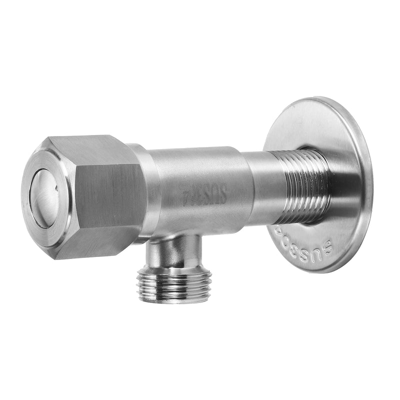 Stainless Steel Angle Valve 1/2" Kitchen Bathroom Toilet Water Faucet Shut Off Valve