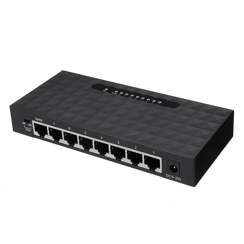 8-Port RJ45 10/100Mbps Ethernet Network Switch Internet Lan Hub Adapter for Routers Modems