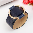 Trendy PU Leather Alloy Circle Bracelet For Women
