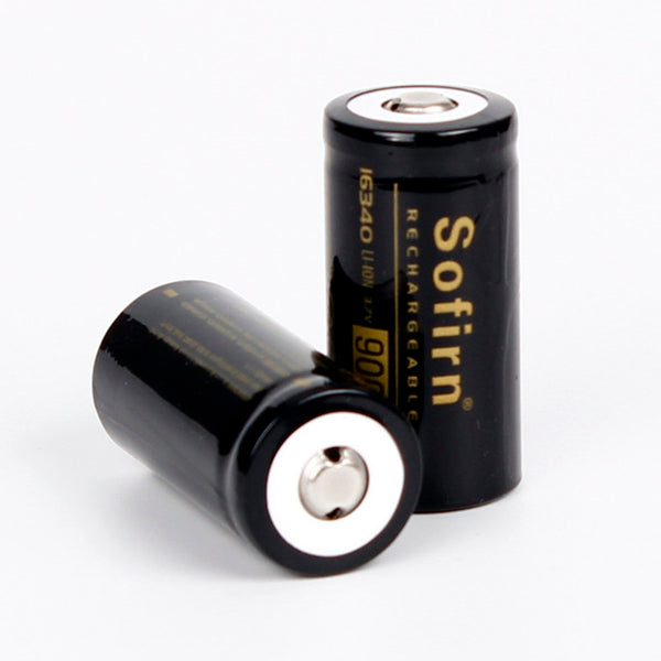 2Pcs Sofirn 16340 Battery 3.7v 900mAh Li-ion Battery Rechargeable Battery