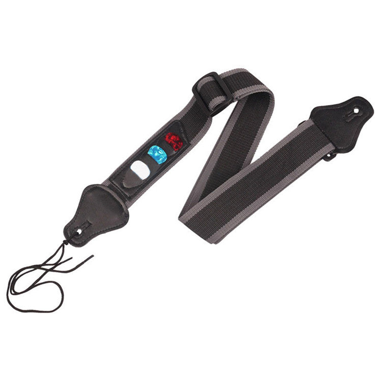 Nylon Guitar Strap with Three Pick Holder Strap with for Electric Acoustic Bass Guitar