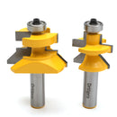 Drillpro RB12 2pcs 0.5 Inch Matched Tongue and Groove V Notch Router Bits Woodworking Chisel Cutter