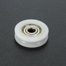5x24x7mm U Groove Nylon Round Pulley Wheel Roller For 3.8mm Rope Ball Bearing