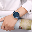 CURREN 9033 Ultra Thin Dial Case Casual Style Quartz Watch Leather Band Business Women Watch