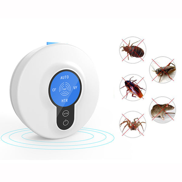 LCD Ultrasonic Mosquito Dispeller Mouse Rat Insect Electronic Repellent with Mosquito Repellent Tablets