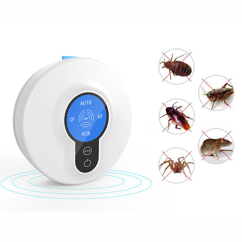 LCD Ultrasonic Mosquito Dispeller Mouse Rat Insect Electronic Repellent with Mosquito Repellent Tablets