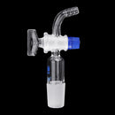 24/29Glass Adapter Vacuum Flow Control Adapter with Glass Stopcock Male Ground Joint to Right Angle Hose Connection
