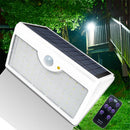 LED Solar Power PIR Motion Sensor Wall Light Outdoor Garden Lamp Remote Control Solar Light