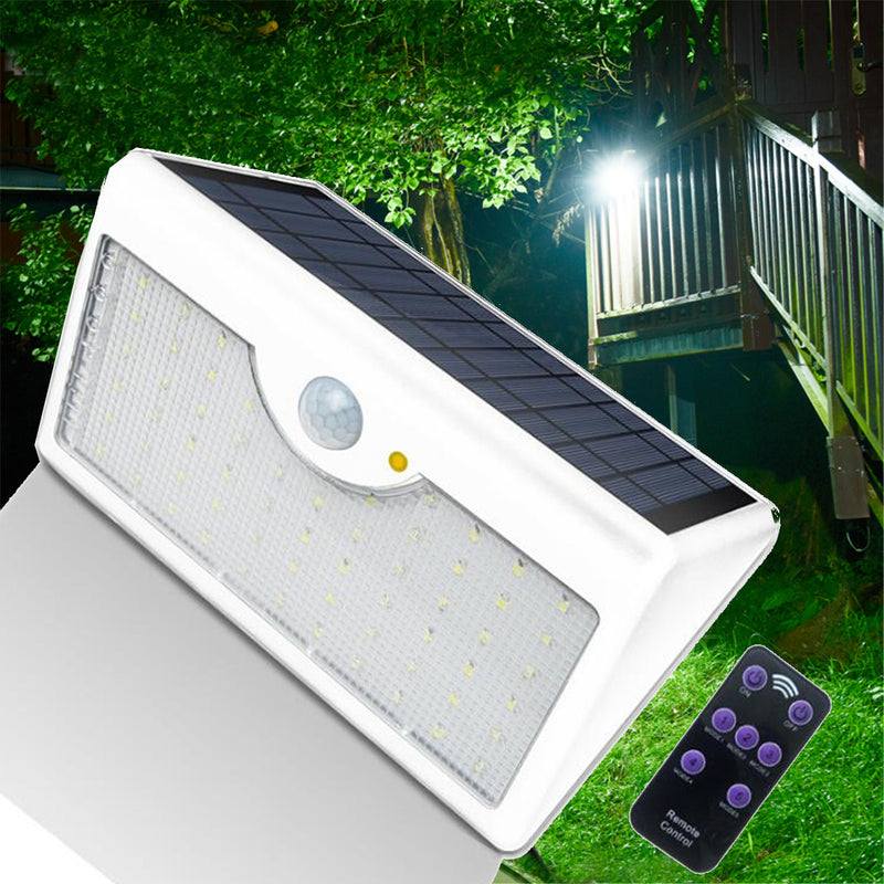 LED Solar Power PIR Motion Sensor Wall Light Outdoor Garden Lamp Remote Control Solar Light