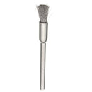 10pcs 3mm Shank Wire Brush Stainless Steel Head Removal Dust Burr Derusting Brush