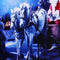40 x 30cm Operated LED Christmas Santa Ride White Horse on Street Xmas Canvas Print Wall Art