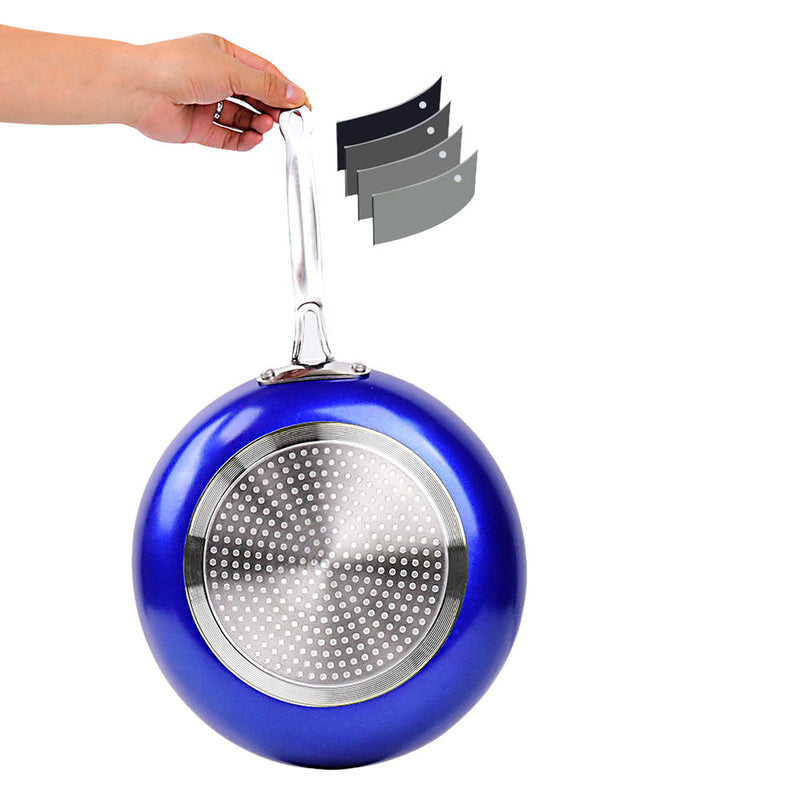Blue Diamond Pan Toxin Free Ceramic Pan Nonstick Metal Utensil Open Frying Pan Non-stick Pot 20/24CM