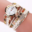 DUOYA DY114 Cute Style Owl Ladies Bracelet Watch Gift Leather Strap Quartz Watches