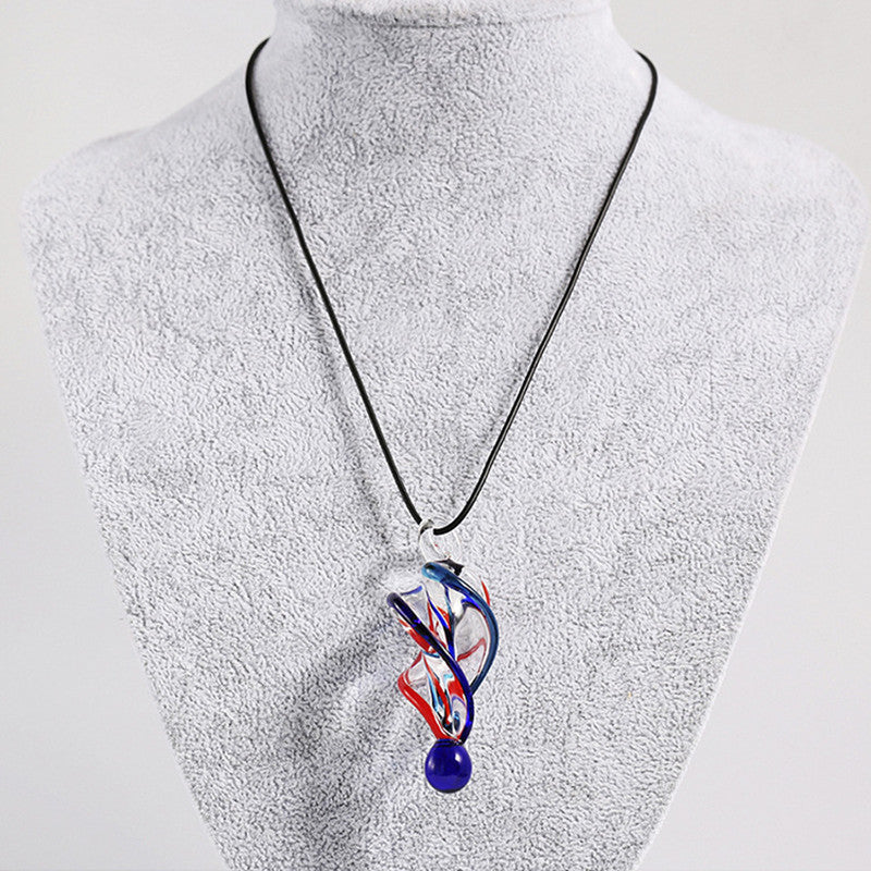 Fashion Crystal Glass Tornado Shape Pendant Necklace Earrings for Women