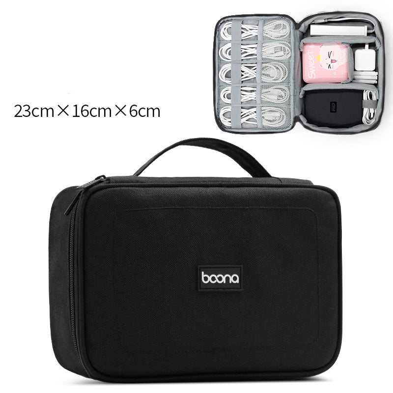 Boona 23cm*16cm Digital Accessories Storage Bag U Disk Memory Card USB Cable USB Charger Organizer Travel Bag