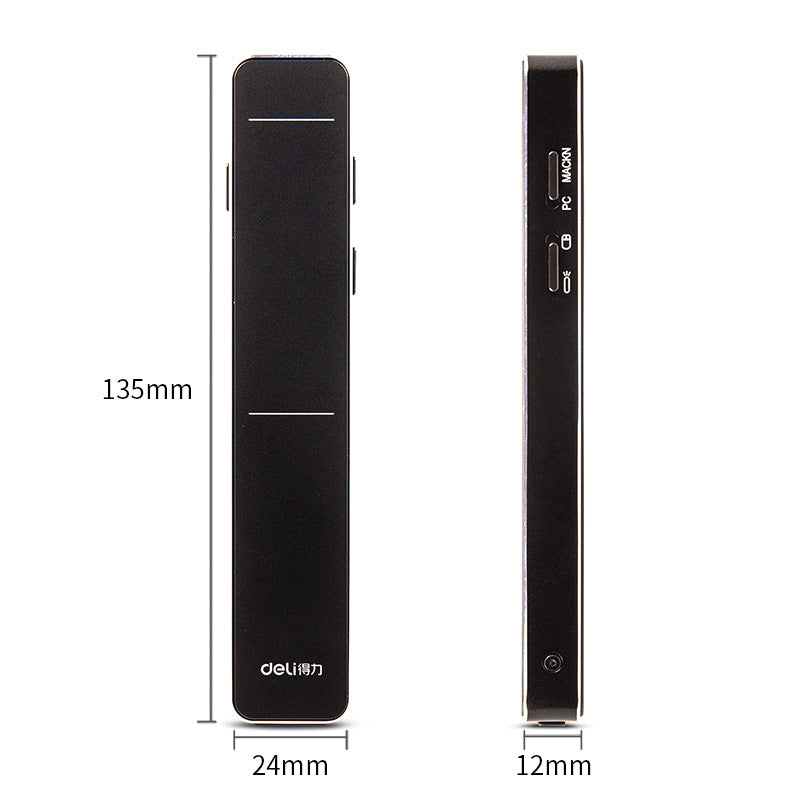 XIAOMI Ecosystem Deli 50601 Rechargeable Wireless Presenter Laser Flip Pen Air Mouse PPT Laser Page Pen Clicker Presentation Pen USB Remote Control