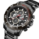 NAVIFORCE NF9174 Military Style Full Steel Men Wrist Watch Calendar Waterproof Quartz Watch