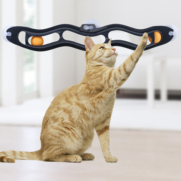 Pet Toys Play Funny Pet Puppy HangingBall Window Table Tennis Track Toys