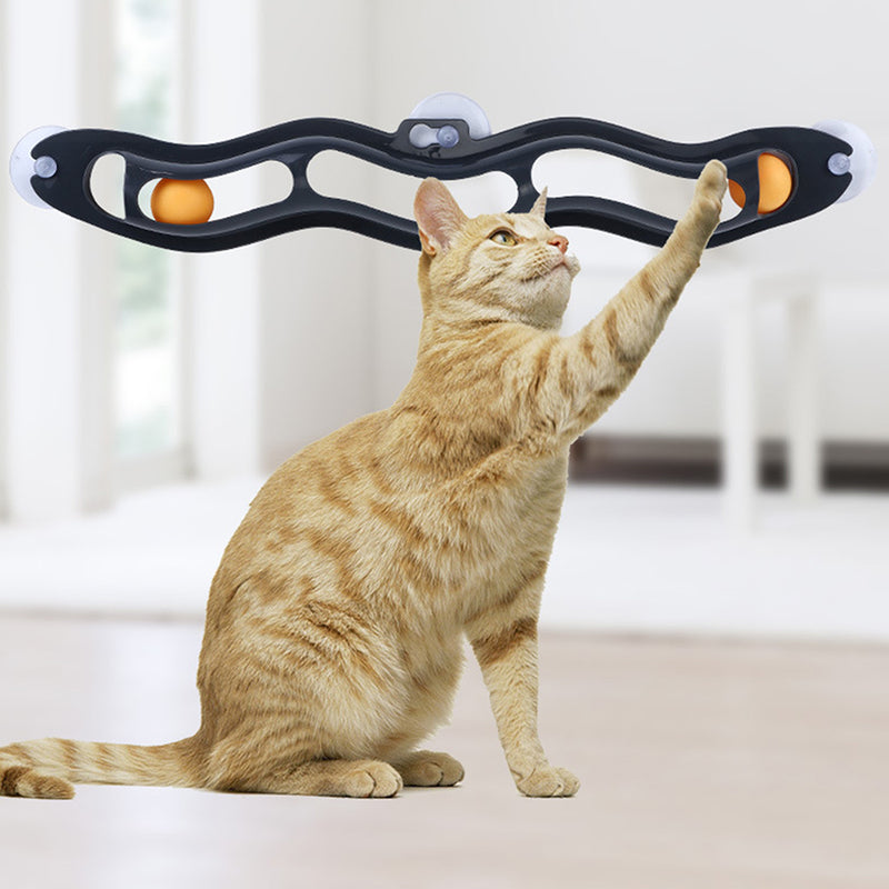 Pet Toys Play Funny Pet Puppy HangingBall Window Table Tennis Track Toys