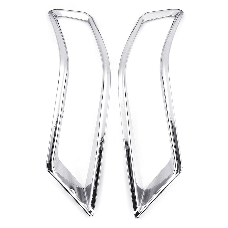 4Pcs Chrome Fog Light Lamp Reflector Cover Trims for Nissan Rogue 2017-2018 X-Trail 2017