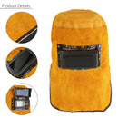 Leather Hood Welding Helmet Mask Darkening Filter Lens Welder Eyes Protection