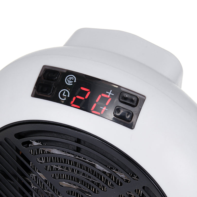 220-240V 1000W Portable Mini Desktop Heater Fan 3 Speeds Timer Fast Heating Silent Winter Warmer for Home Office Power Off Protection