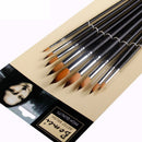 BGLN 804 9 Pcs/set Long Handle Nylon Hair Watercolor Paint Brushes Gouache Acrylic Painting Brush Pens School Students Art Supplies