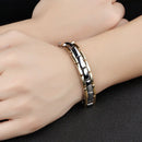 Classic Glossy Gold Business Health Titanium Steel Male Bracelet