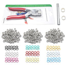 9.5mm 100 Sets 10 Colors Prong Ring Press Studs Snap Fasteners Clip Plier