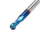 Drillpro R0.5-R3 2 Flutes Tungsten Carbide End Mill HRC65 NACO Coated Ball Nose Milling Cutter