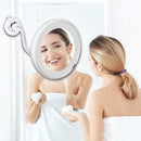 Makeup Mirror LED Light Suction Cup Wall Mirror 360 Rotation Bathroom Flexible Makeup Mirror