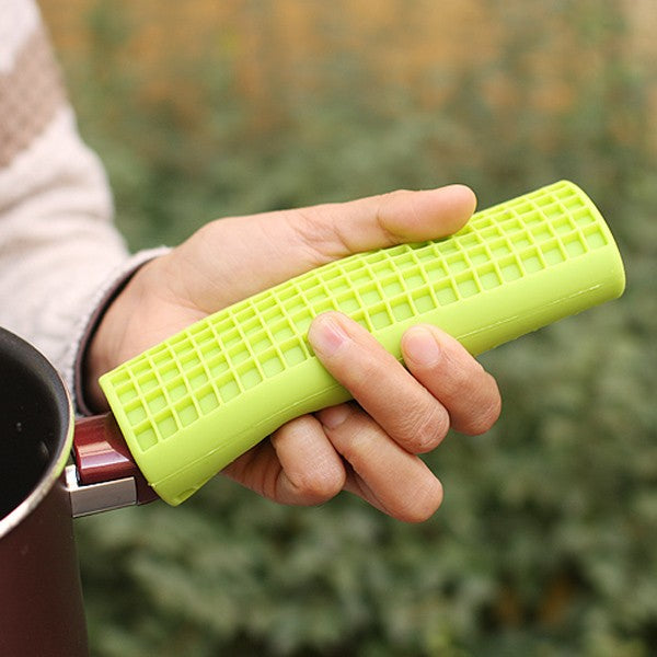 Kitchen Silicone Insulated Panhandle Cover Anti-slip Kitchen Sets Handle