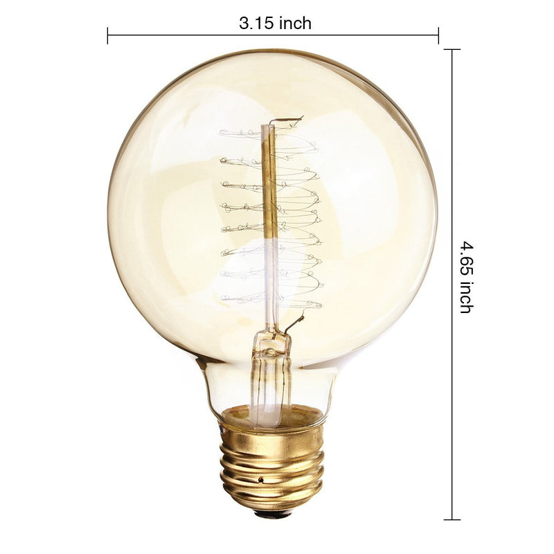 4PCS Kingso E26 G80 60W AC110V 64A Warm White Retro Amber Edison Incandescent Light Bulb for Home