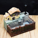Lighting Glasse's Cabin Pot Craft Ornaments Magic Lantern House Planter Bonsai Decorations
