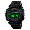 HONHX 62X-66F Fashion Luminous Display Alarm Clock Sport Style Men Digital Watch