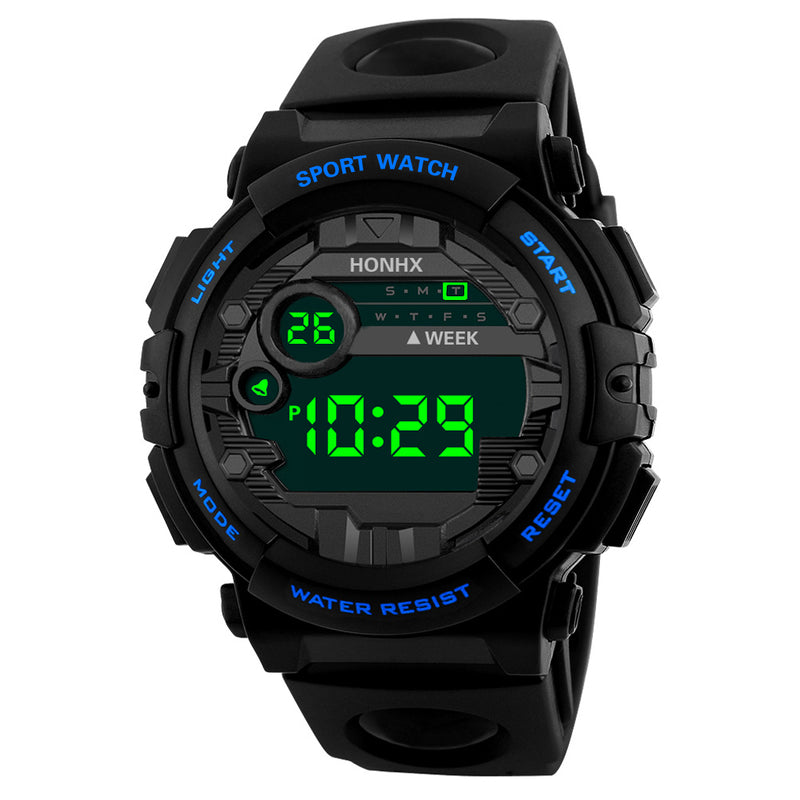 HONHX 62X-66F Fashion Luminous Display Alarm Clock Sport Style Men Digital Watch