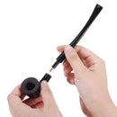 Man High-end Ebony Wooden Enchase Smoking Filter Pipe Long Handle Water Pipe