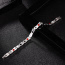 Fashion Magnetic Therapy Single Row Bracelet For Men Stainless Steel Silver Gold Chain Bracelet