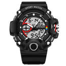SANDA 715 Dual Display Multi-function Sport Stopwatch Outdoor Fashion Men Digital Watch