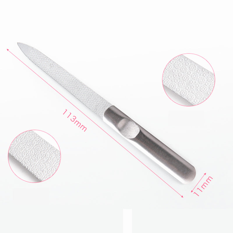 Nail Tools Nail Files Professional Stainless Steel Double-sided Grinding Scrub Nail Tools