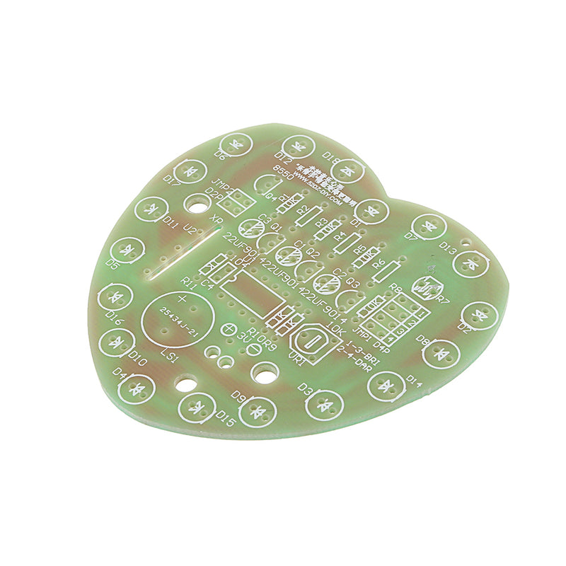 LED Light Control Music Heart-shaped DIY LED Flash Light Kit Eelectronic Production Kits