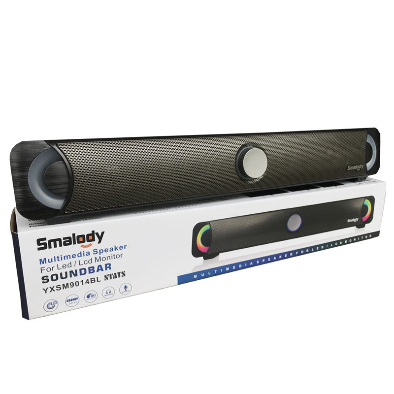 Smalody LED Light Stereo Noise Cancelling 3.5mm Aux Speaker Wired Loudspeaker for Mobile Phone