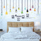 Miico SK9344 Colorful Chandelier Home Decorative Wall Sticker DIY Stickers Removable Sticker