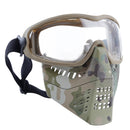 Wosport Tactical Glasses+Half Face Mask Removable Outdoor CS Military Protective Mask