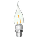 E27 E14 E12 B22 B15 2W Non-Dimmable Sliver Edison Pull Tail Incandescent Candle Light Bulb 110V