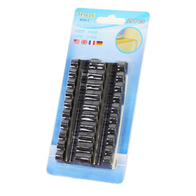 B591 Can Stick Fixed Cable Organizer Desktop 20 Pcs In Black,White,Transparent