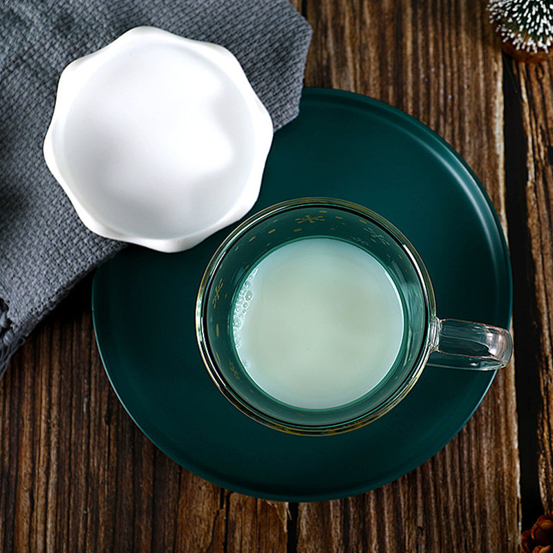 Creative Double-Layer Glass Christmas Tree Star Water Cup Explosion-proof Mug