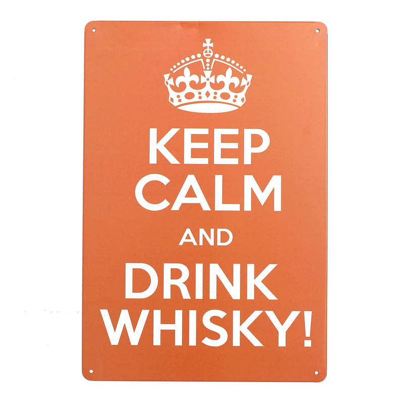 Drink Whisky Sheet Metal Drawing Metal Painting Tin Pub Wall Tavern Poster Sign