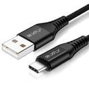 RAXFLY Hi-Tensile 2.1A Braided Type C Fast Charging Data Cable 1M For Oneplus 5t 6 Xiaomi 6 Mi A1